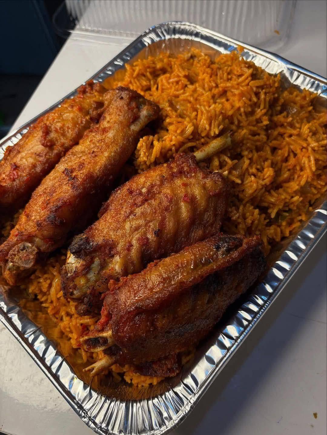 jollof rice with Turkey wings